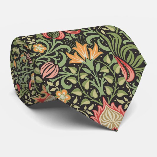 William Morris Persian Floral Antiek Stropdas (Opgerold)