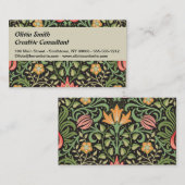William Morris Persian Floral Antiek Visitekaartje (Voorkant / Achterkant)