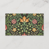 William Morris Persian Floral Antiek Visitekaartje (Achterkant)