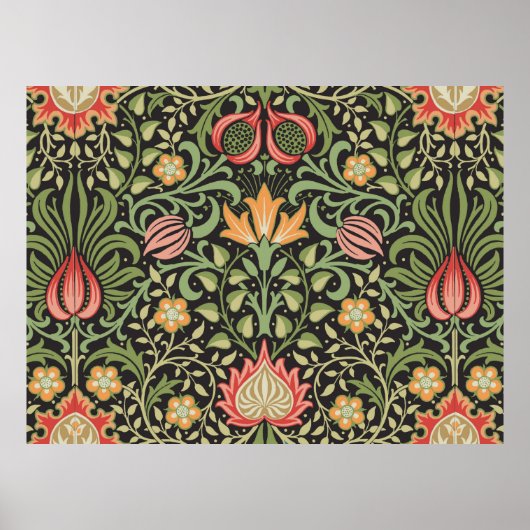 William Morris Persian Floral Antique Poster (Voorkant)