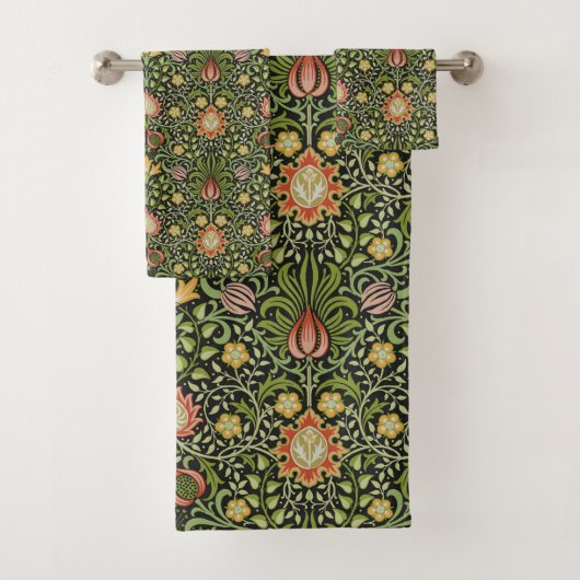 William Morris Persian Floral Botanical Design Bad Handdoek (Insitu)