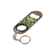 William Morris Persian Floral Botanical Design Mini Flessenopener (Achterkant Gekanteld)