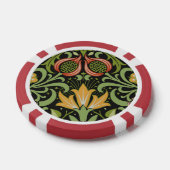 William Morris Persian Floral Botanical Design Poker Chips (Enkel)