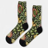 William Morris Persian Floral Botanical Design Sokken (Links)