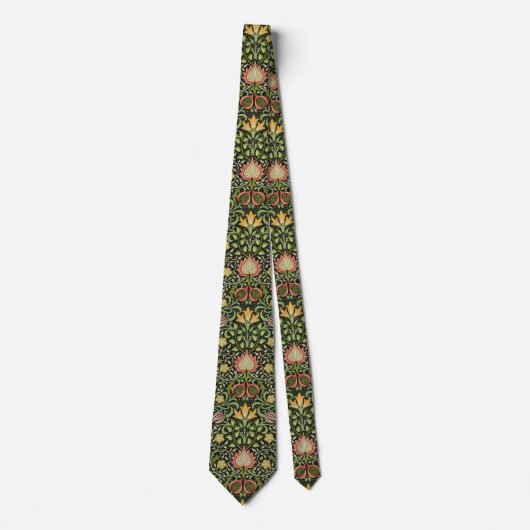 William Morris Persian Floral Botanical Design Stropdas (Voorkant)
