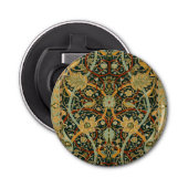 William Morris Persian Oriental Carpet Art Button Flesopener (Voorkant)