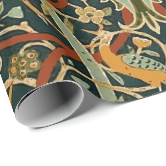 William Morris Persian Oriental Carpet Art Cadeaupapier (Rol Hoek)