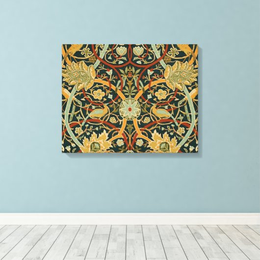 William Morris Persian Oriental Carpet Art Canvas Afdruk (Insitu (Houten vloer))