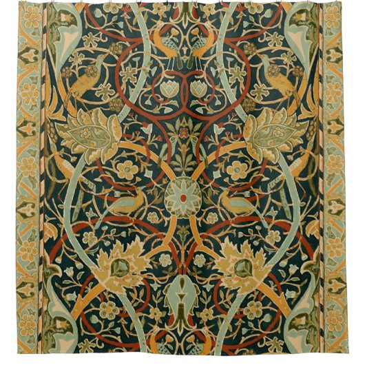 William Morris Persian Oriental Carpet Art Douchegordijn (Voorkant)