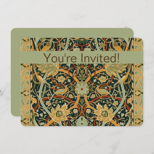 William Morris Persian Oriental Carpet Art Kaart (Voorkant / Achterkant)