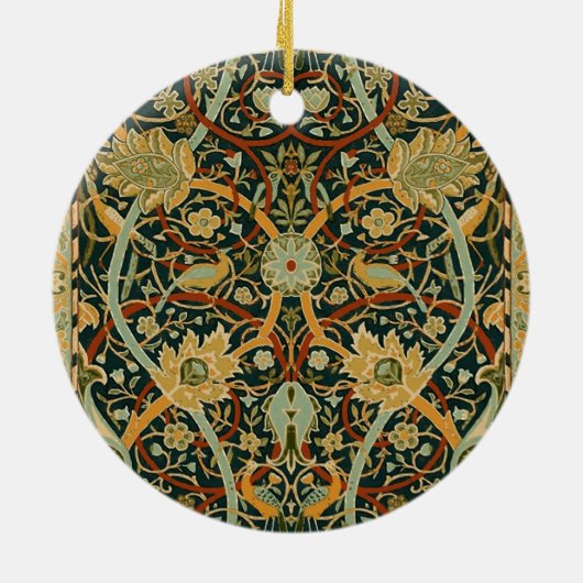 William Morris Persian Oriental Carpet Art Keramisch Ornament (Achterkant)