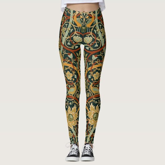 William Morris Persian Oriental Carpet Art Leggings