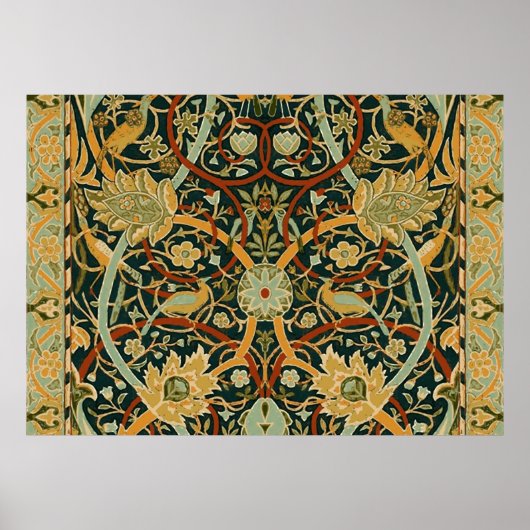 William Morris Persian Oriental Carpet Art Poster (Voorkant)