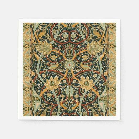 William Morris Persian Oriental Carpet Art Servetten (Voorkant)
