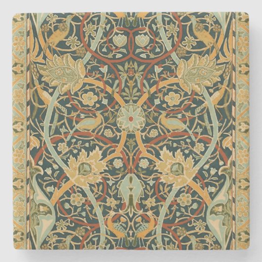 William Morris Persian Oriental Carpet Art Stenen Onderzetter (Voorkant)