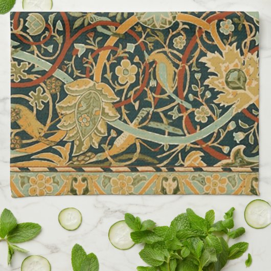 William Morris Persian Oriental Carpet Art Theedoek (Gevouwen)