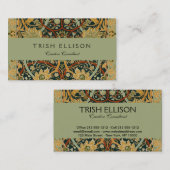 William Morris Persian Oriental Carpet Art Visitekaartje (Voorkant / Achterkant)