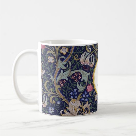 William Morris PERSONALIZED INITIAAL Koffiemok (Links)