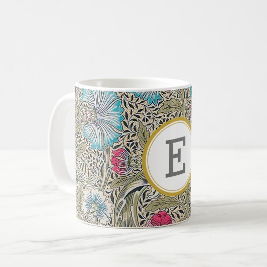 William Morris PERSONALIZED INITIAAL Koffiemok (Voorkant links)