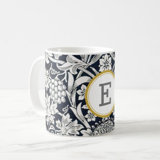 William Morris PERSONALIZED INITIAAL Koffiemok (Voorkant links)