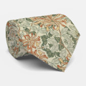 William * Morris Perzik Groene Bloem Stropdas (Opgerold)