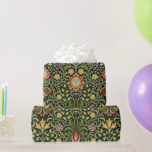 William Morris Perzisch Zwarte Bloemtegeltjeskunst Cadeaupapier