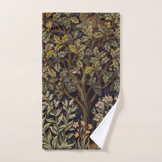 William Morris - Pheasant Bird Tree Botanical Bad Handdoek (Handdoek)