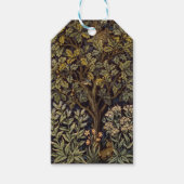 William Morris - Pheasant Bird Tree Botanical Cadeaulabel (Voorkant)