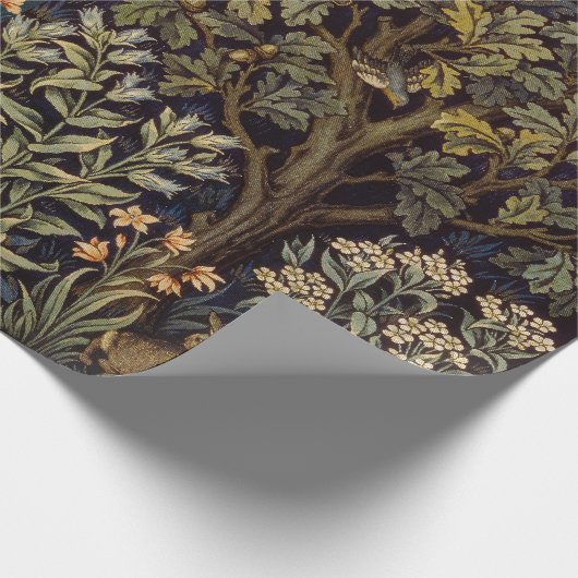 William Morris - Pheasant Bird Tree Botanical Cadeaupapier (Hoek)