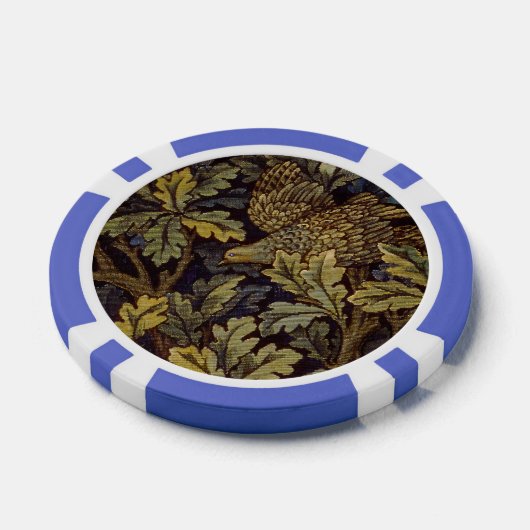 William Morris - Pheasant Bird Tree Botanical Poker Chips (Enkel)