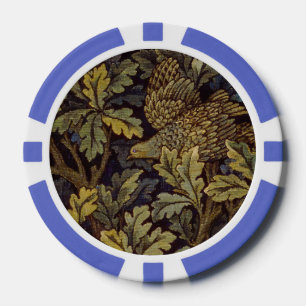 William Morris - Pheasant Bird Tree Botanical Poker Chips