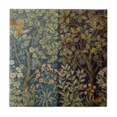 William Morris - Pheasant Bird Tree Botanical Tegeltje (Voorkant)