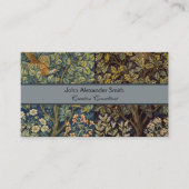 William Morris - Pheasant Bird Tree Botanical Visitekaartje (Voorkant)