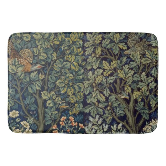 William Morris Pheasant Bird Tree Woodland Badmat (Voorkant)