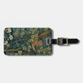 William Morris Pheasant Bird Tree Woodland Bagagelabel (Voorkant horizontaal)