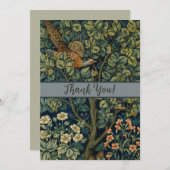 William Morris Pheasant Bird Tree Woodland Bedankkaart (Voorkant / Achterkant)