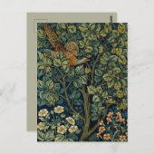 William Morris Pheasant Bird Tree Woodland Briefkaart (Voorkant / Achterkant)