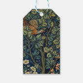 William Morris Pheasant Bird Tree Woodland Cadeaulabel (Voorkant)