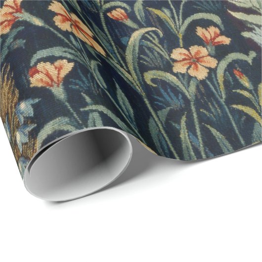 William Morris Pheasant Bird Tree Woodland Cadeaupapier (Rol Hoek)