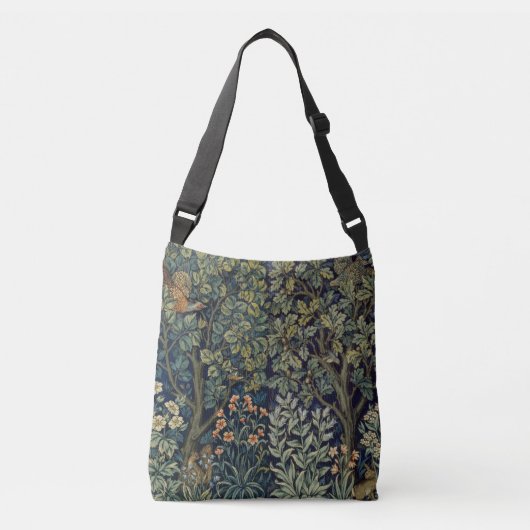 William Morris Pheasant Bird Tree Woodland Crossbody Tas (Voorkant)