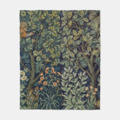 William Morris Pheasant Bird Tree Woodland Fleece Deken (Voorkant)
