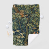 William Morris Pheasant Bird Tree Woodland Golfhanddoek (Insitu)