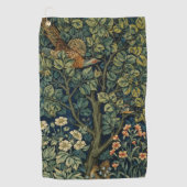 William Morris Pheasant Bird Tree Woodland Golfhanddoek (Voorkant)