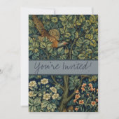 William Morris Pheasant Bird Tree Woodland Kaart (Voorkant)