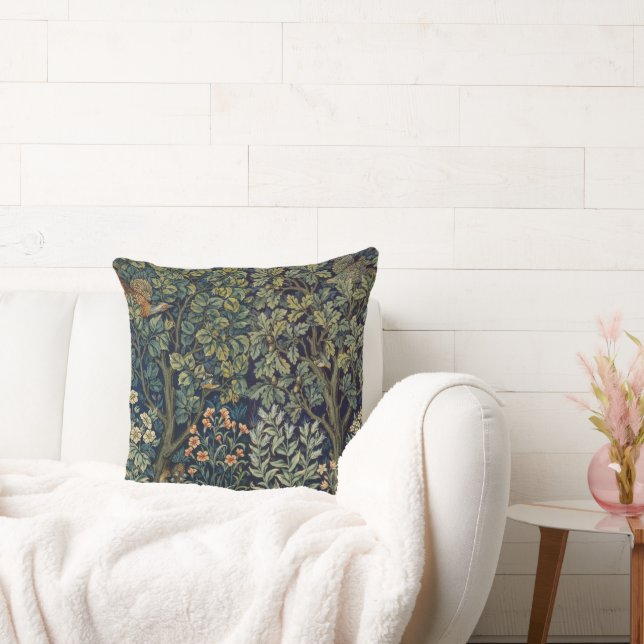 William Morris Pheasant Bird Tree Woodland Kussen (Bank)
