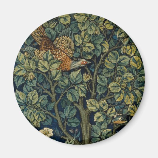 William Morris Pheasant Bird Tree Woodland Magneet (Voorkant)