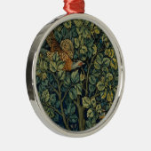 William Morris Pheasant Bird Tree Woodland Metalen Ornament (Rechts)