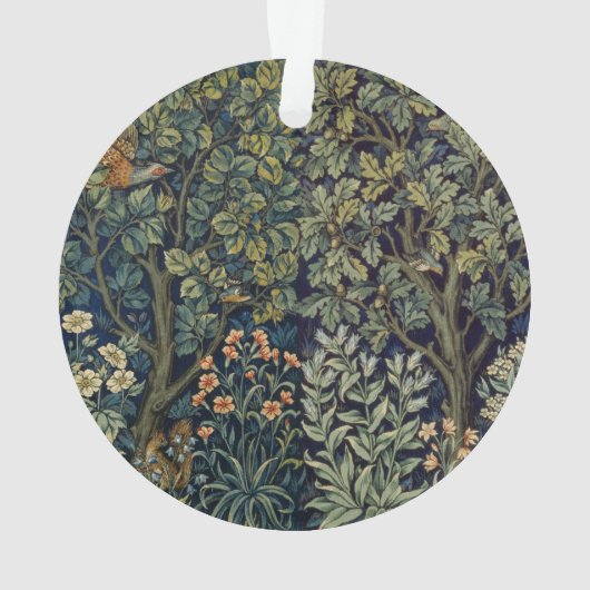 William Morris Pheasant Bird Tree Woodland Ornament (achterkant)