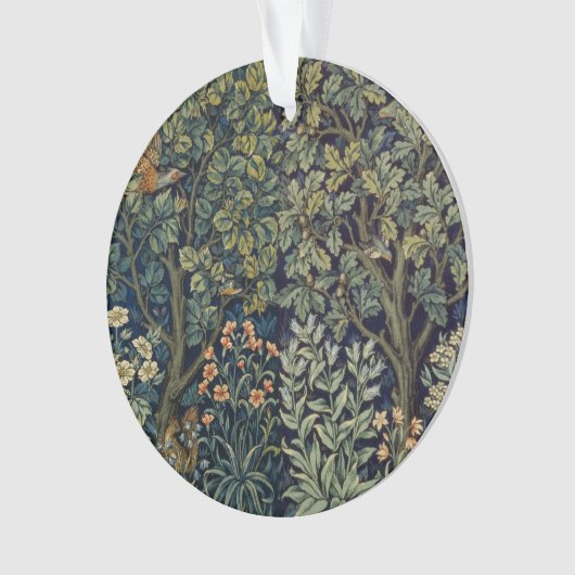 William Morris Pheasant Bird Tree Woodland Ornament (voorkant)