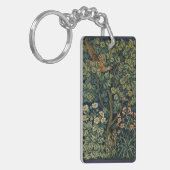 William Morris Pheasant Bird Tree Woodland Sleutelhanger (Voorkant Links)